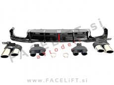 Difuzor z nastavki za izpuh kromirani RS7 izgled Audi A7 4K S line 18-