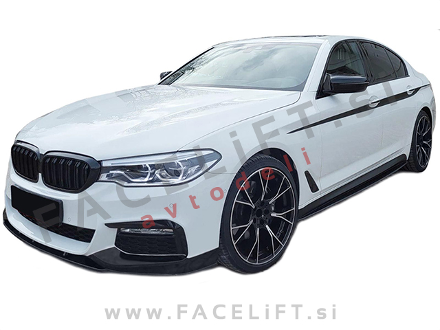 Podaljški pragov M-Performance izgled črni sijaj BMW 5 G30 G31 17-23 Podaljški pragov M-Performance izgled črni sijaj BMW 5 G30 G31 17-23