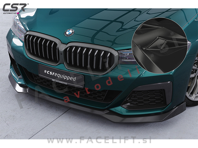 Podaljšek sprednjega odbijača črni sijaj BMW 5 G30 G31 LCI M-Pack 20-23