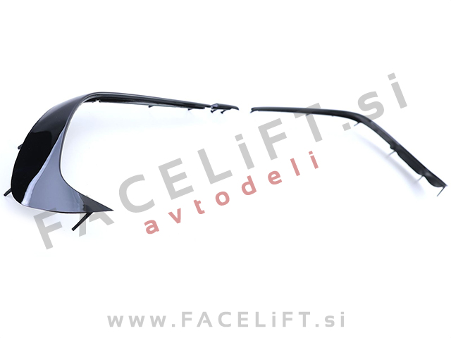 Podaljšek sprednjega odbijača črni sijaj Mercedes A W176 AMG Line 12-18