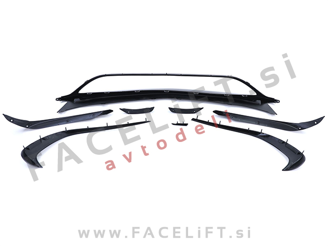 Podaljšek sprednjega odbijača črni sijaj Mercedes A W176 AMG Line 12-18