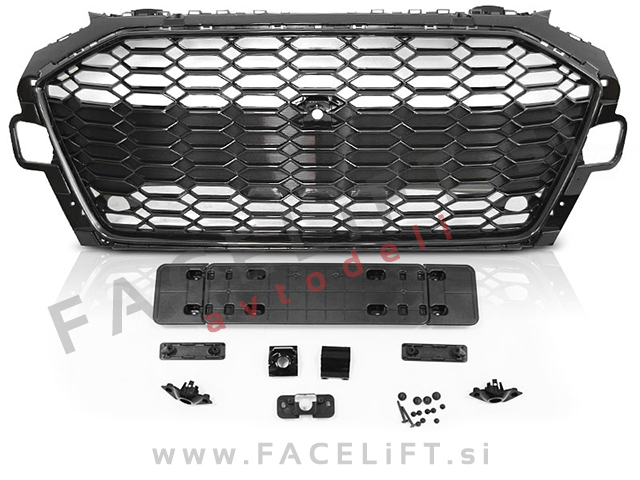 Maska RS izgled črna sijaj Audi A4 B9 19-