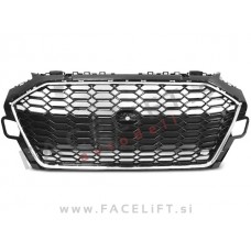 Maska RS izgled črna kromirana sijaj Audi A4 B9 19-