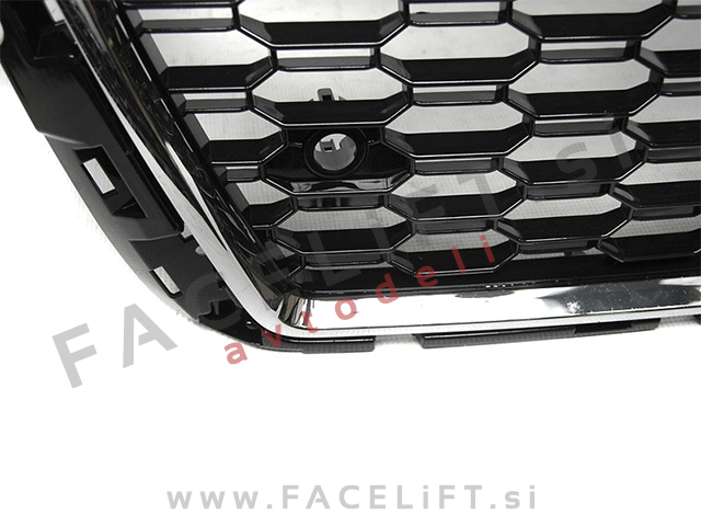 Maska RS izgled črna kromirana sijaj Audi A3 8V 16-20