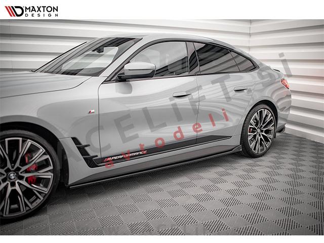 Podaljški pragov črni sijaj BMW 4 Gran Coupe M-Pack, M440i G26 21-