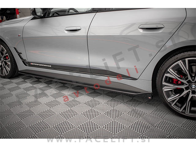 Podaljški pragov črni sijaj BMW 4 Gran Coupe M-Pack, M440i G26 21-