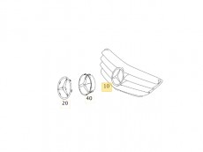 Maska kromirana srebrna Mercedes B W245 08-11