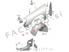 Sprednji blatnik pocinkani desni VW Passat 3C B6 05-10