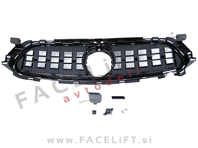 Maska GT izgled črna sijaj Mercedes E A238 C238 S213 W213 AMG Line 20-23