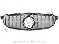 Maska črna kromirana Mercedes C A205 C205 S205 W205 18-21