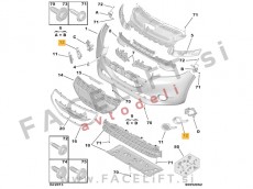 Okvir meglenke kromiran desni Peugeot 208 12-19 Okvir meglenke kromiran desni Peugeot 208 12-19