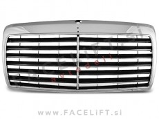 Maska črna kromirana Mercedes E W124 85-93