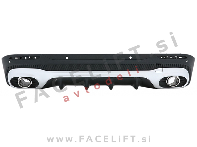 Difuzor z nastavki za izpuh krom GLB 35 izgled Mercedes GLB X247 AMG Line 19-