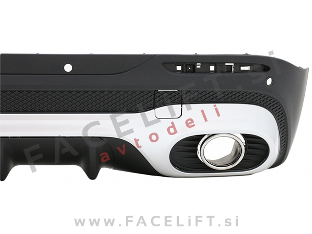 Difuzor z nastavki za izpuh krom GLB 35 izgled Mercedes GLB X247 AMG Line 19-