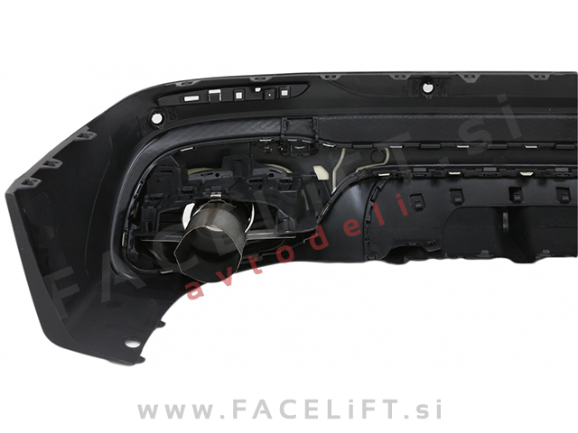 Difuzor z nastavki za izpuh krom GLB 35 izgled Mercedes GLB X247 AMG Line 19-