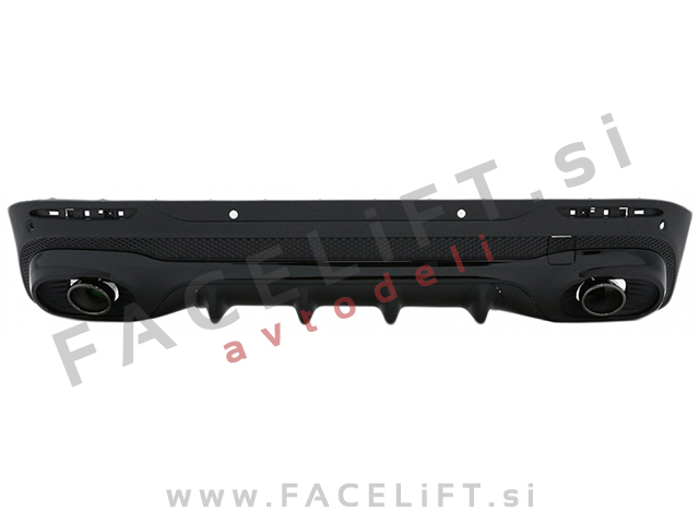 Difuzor z nastavki za izpuh črni GLB 35 izgled Mercedes GLB X247 AMG Line 19-