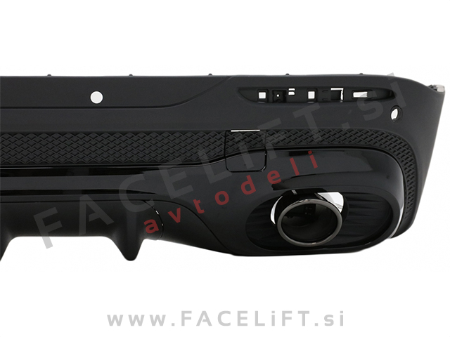 Difuzor z nastavki za izpuh črni GLB 35 izgled Mercedes GLB X247 AMG Line 19-