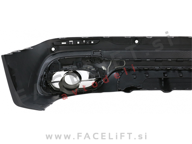 Difuzor z nastavki za izpuh črni GLB 35 izgled Mercedes GLB X247 AMG Line 19-