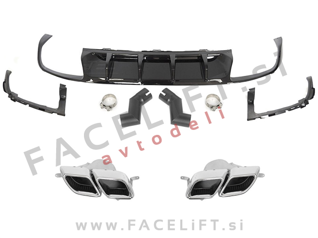 Zadnji odbijač z nastavki za izpuh VW Arteon 17-24