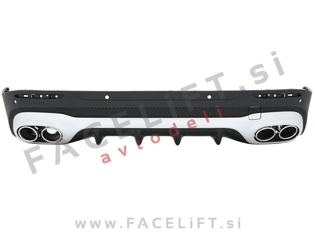 Difuzor z nastavki za izpuh krom GLB 45 S izgled Mercedes GLB X247 AMG Line 19-