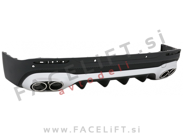 Difuzor z nastavki za izpuh krom GLB 45 S izgled Mercedes GLB X247 AMG Line 19-