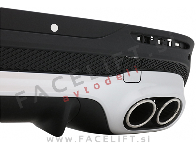 Difuzor z nastavki za izpuh krom GLB 45 S izgled Mercedes GLB X247 AMG Line 19-