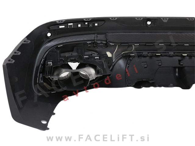 Difuzor z nastavki za izpuh krom GLB 45 S izgled Mercedes GLB X247 AMG Line 19-