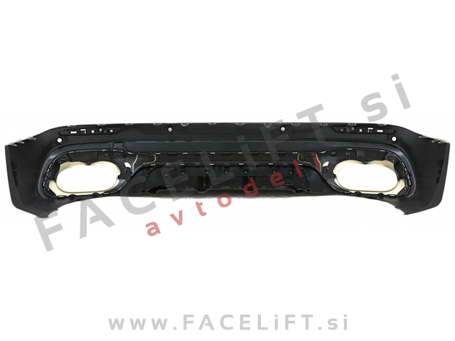 Difuzor z nastavki za izpuh krom GLB 45 S izgled Mercedes GLB X247 AMG Line 19-