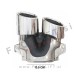 Difuzor z nastavki za izpuh krom GLB 45 S izgled Mercedes GLB X247 AMG Line 19-