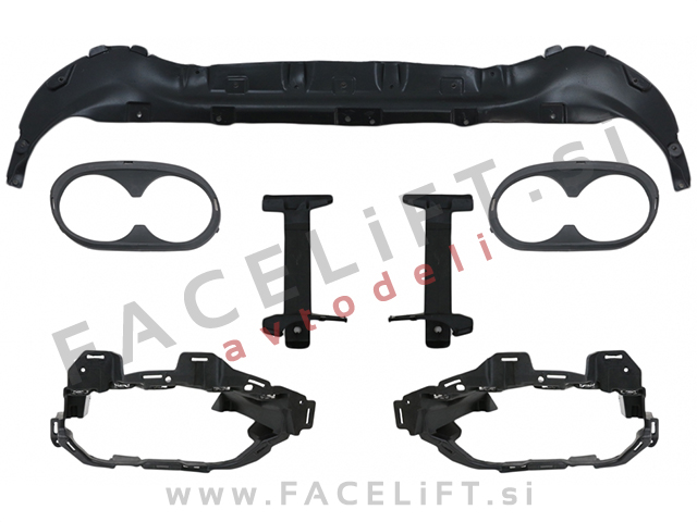 Difuzor z nastavki za izpuh krom GLB 45 S izgled Mercedes GLB X247 AMG Line 19-