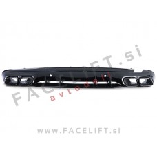 Difuzor z nastavki za izpuh črni Mercedes C Limuzina W205 AMG Line 18-21