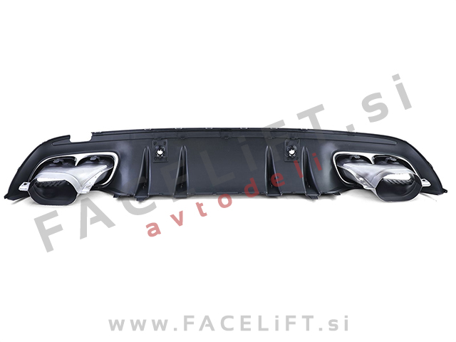 Difuzor z nastavki za izpuh črni Mercedes C Limuzina AMG Line 18-21