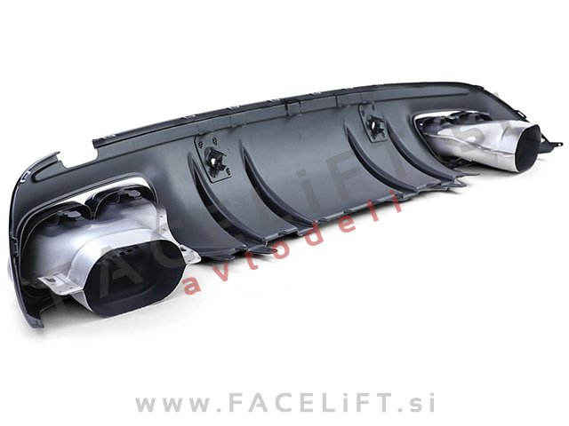 Difuzor z nastavki za izpuh črni Mercedes C Limuzina AMG Line 18-21