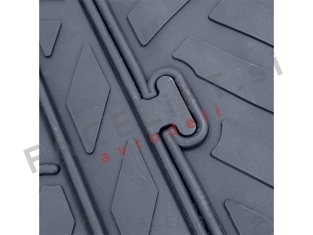 Tipske gumijaste preproge za 1. vrsto zadnjih sedežev Premium VW T5 T6 T6.1 03-24