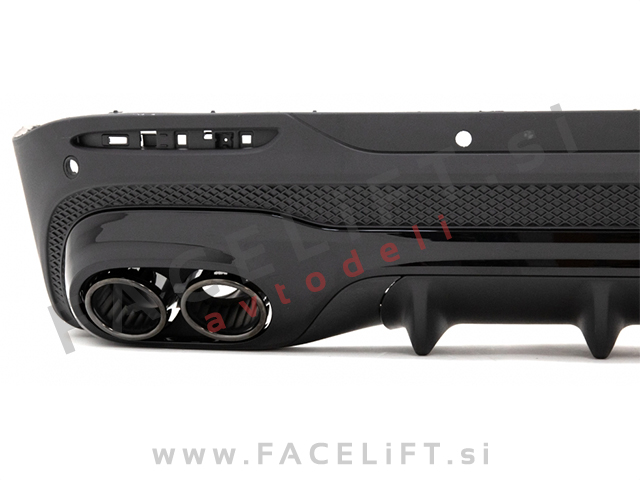 Difuzor z nastavki za izpuh črni GLB 45 S izgled Mercedes GLB X247 AMG Line 19-