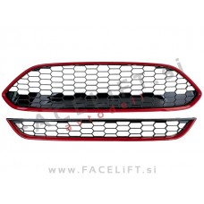 Maska ST izgled črna rdeča sijaj Ford Fiesta 13-17