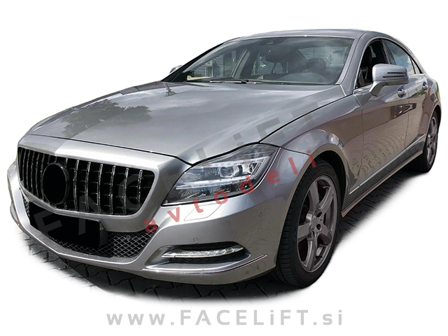 Maska črna kromirana sijaj Mercedes CLS C218 11-14