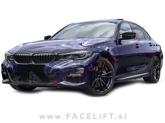 Pokrovi ogledal M izgled črni sijaj BMW 3 G20 G21 19-