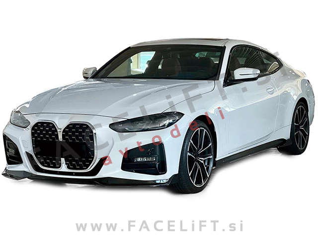 Podaljšek sprednjega odbijača črni sijaj BMW 4 G22 G23 M 20-