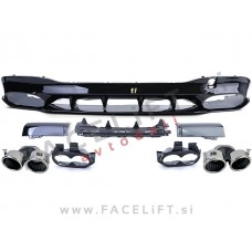 Difuzor z nastavki za izpuh krom Mercedes CLA C118 X118 AMG Line 19-