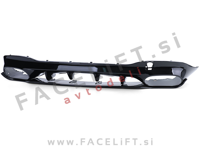 Difuzor z nastavki za izpuh črni Mercedes CLA C118 X118 AMG Line 19-