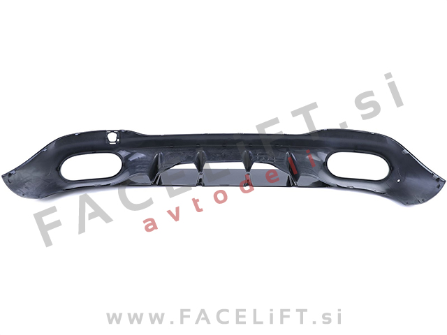 Difuzor z nastavki za izpuh črni Mercedes CLA C118 X118 AMG Line 19-
