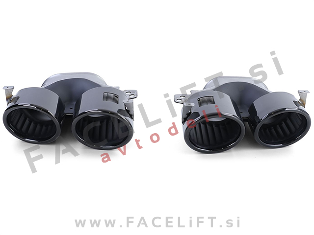 Difuzor z nastavki za izpuh črni Mercedes CLA C118 X118 AMG Line 19-