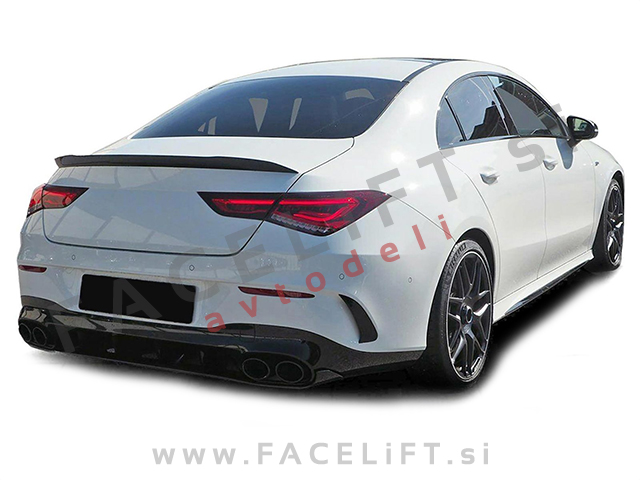 Difuzor z nastavki za izpuh črni Mercedes CLA C118 X118 AMG Line 19- Difuzor z nastavki za izpuh črni Mercedes CLA C118 X118 AMG Line 19-