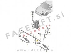 Pokrov sistema za pranje žarometov SRA levi VW Golf 7 GTD GTI 12-17