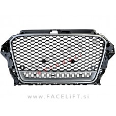 Maska RS izgled črna srebrna Audi A3 8V 12-16