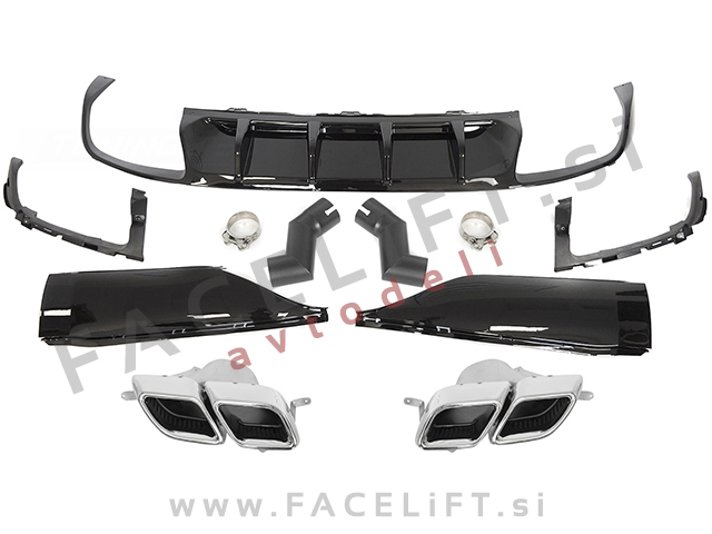 Difuzor z nastavki za izpuh krom VW Arteon R R-Line 17-24