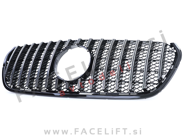 Maska črna kromirana sijaj Mercedes X W470 17-20