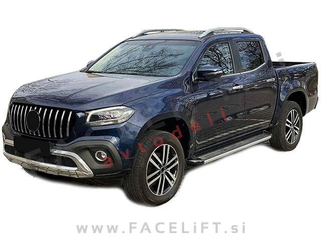 Maska črna kromirana sijaj Mercedes X W470 17-20