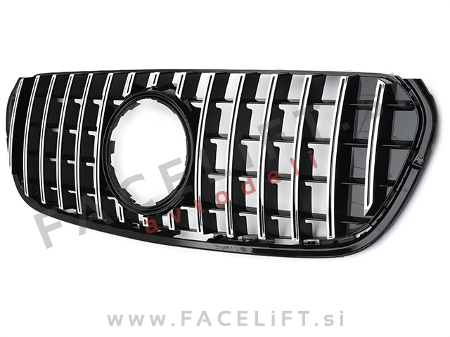 Maska črna kromirana sijaj Mercedes X W470 17-20